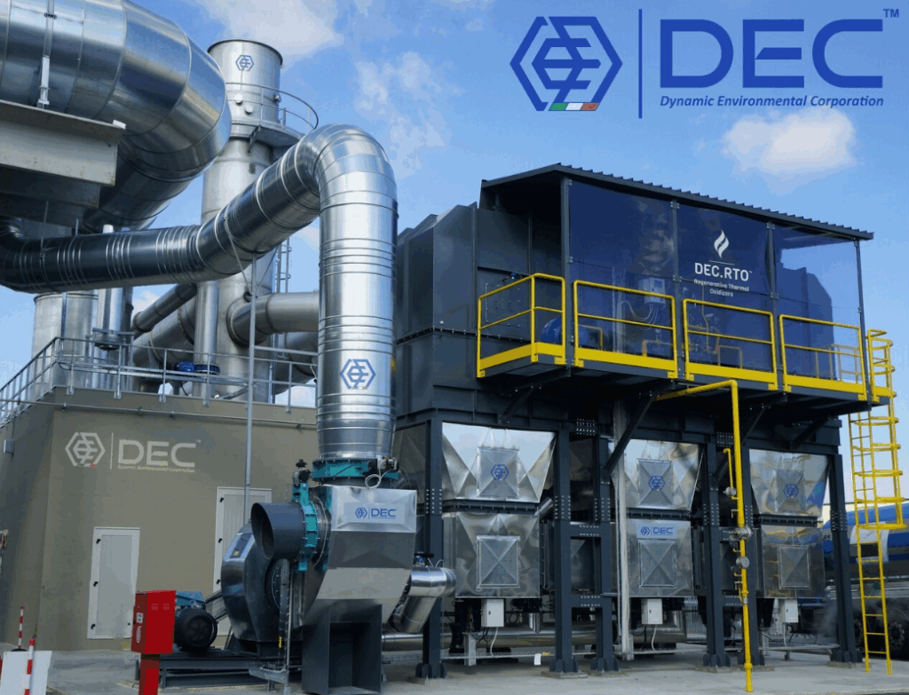 Oxydant thermique régénératif (RTO) – système multi-tours de traitement de l'air avec lits céramiques